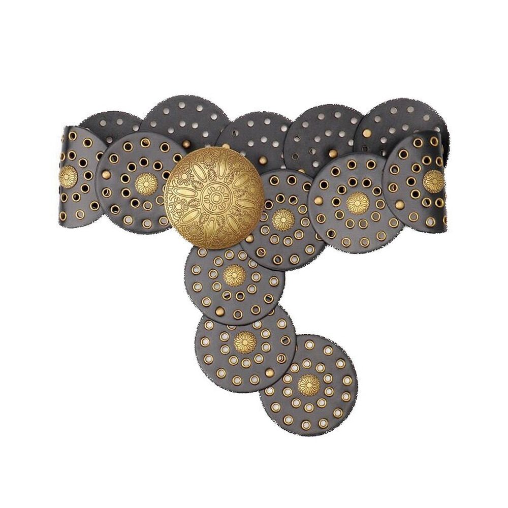 Zac's Alter Ego - Vintage Style Western Boho PU Disc Riem - Zwart